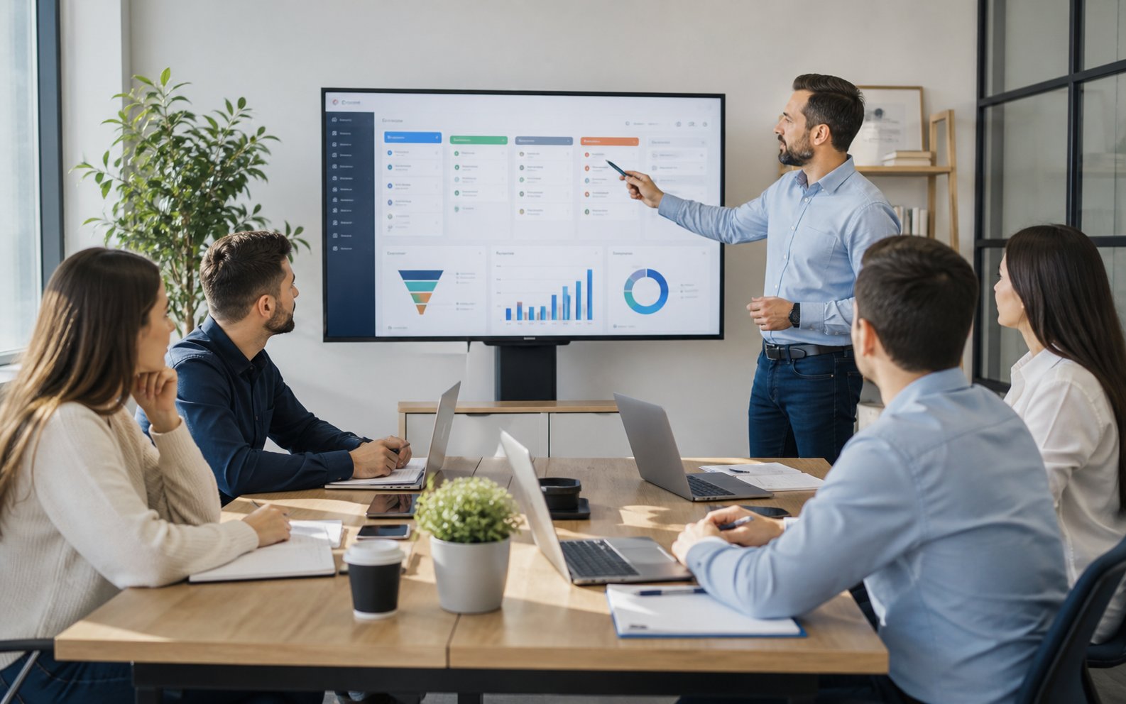 Команда проходит обучение работе с CRM и Bitrix24